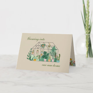 Botanische nieuwe thuis-aankondiging bedankkaart