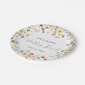 Botanische ochtend na bruiloft Brunch Papieren Bordje (Gekanteld)