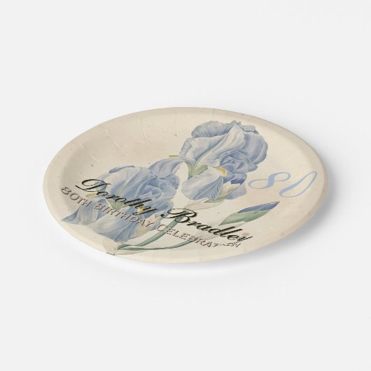  botanische olies 80e verjaardag PP Papieren Bordje (Gekanteld)