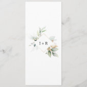 Botanische olievlek Goudbladeren Weddenschap Menu (Achterkant)