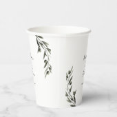Botanische olijfolie verlaat Italiaanse bruiloft Papieren Bekers (Rechts)