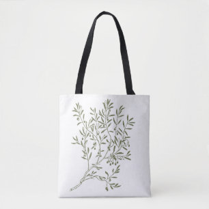 'Botanische Olijftak' Minimalistisch Natuurlijk Bu Draagtas