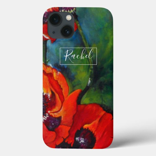 Botanische Oranje papaverkunst Case-Mate iPhone Case (Achterkant)