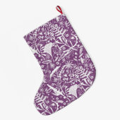 Botanische Paarse Modern Grote Kerstsok (Achterkant (Hangend))