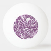 Botanische Paarse Modern Pingpongballen (Voorkant)