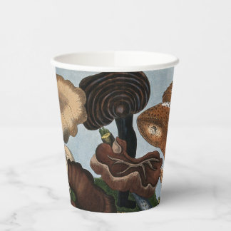 Botanische Paddenstoelen Papieren Bekers