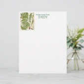  botanische pagina - Fern Custom Briefhoofd (Staand voorkant)