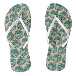 Botanische palmboom afdrukken teenslippers