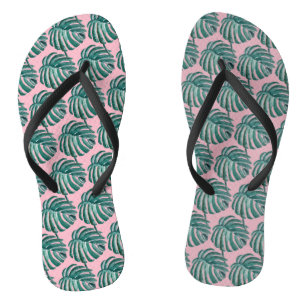 Botanische palmboom afdrukken teenslippers