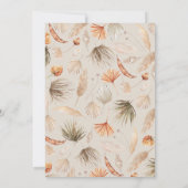 Botanische pampas moderne giraffe safari chic kaart (Achterkant)