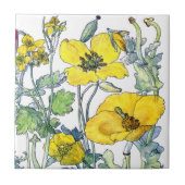  botanische papegaaibloem-tegel tegeltje (Voorkant)