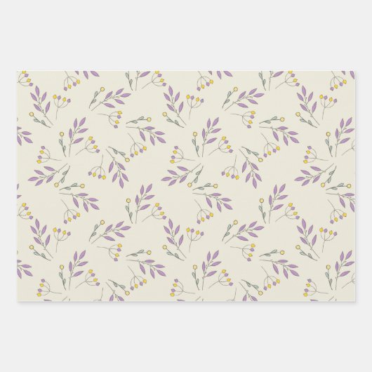 Botanische papierbladen voor het verpakken inpakpapier vel (Voorkant)