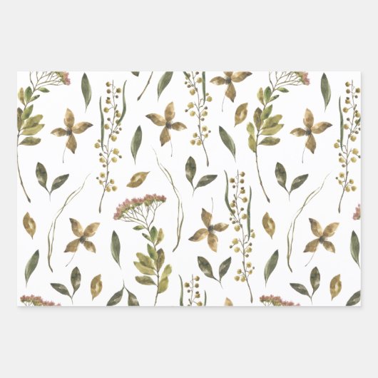 Botanische papiervaten met onmiddellijke verpakkin inpakpapier vel (Voorkant 3)