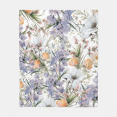 Botanische pastel kleuren wilde bloem zomer bloeme fleece deken (Voorkant)
