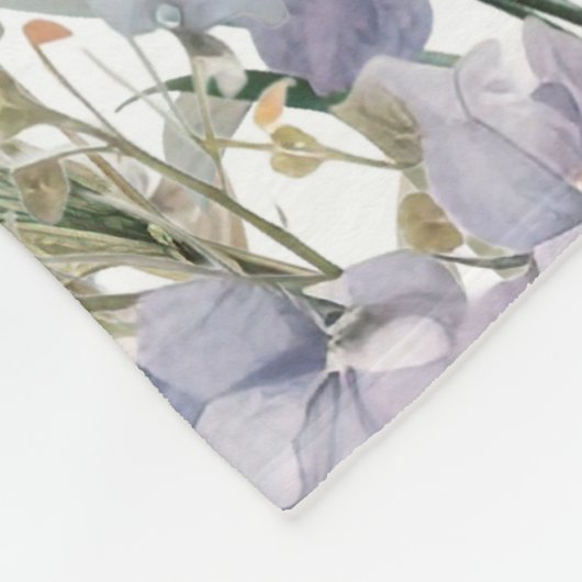 Botanische pastel kleuren wilde bloem zomer bloeme fleece deken (Hoek)