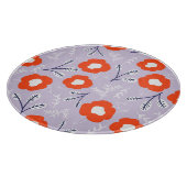 Botanische pastel roze: bloemenpatroon snijplank (Hoek)