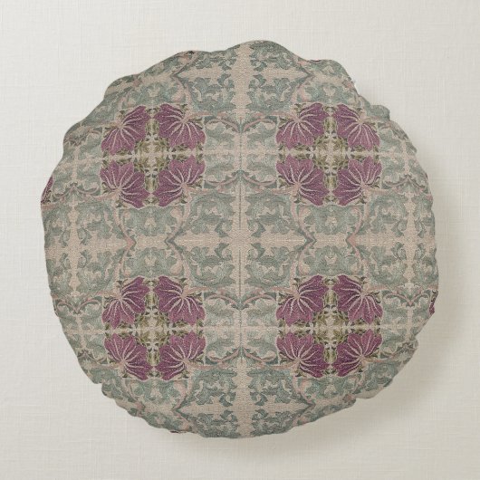 Botanische patronen - William Morris Sierkussen Rond Kussen (Achterkant)