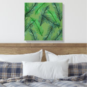 Botanische Patroon Verpakt Canvas Afdruk (Insitu (Slaapkamer))