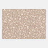 Botanische Patroon Warm Beige - Wrapping Paper Set (Voorkant 2)