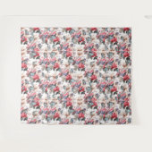 botanische patroonbloemen en vlinder wandkleed (Voorkant (horizontaal))