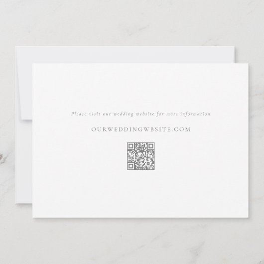 Botanische Peren Foto QR Code Bruiloft Save The Date (Achterkant)