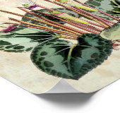  Botanische Perzische Cyclamen Poster (Hoek)