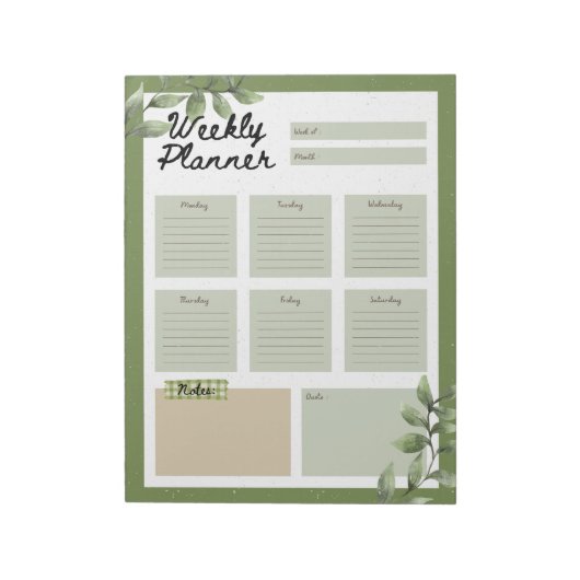 Botanische Planner Notitieblok (Gedraaid)