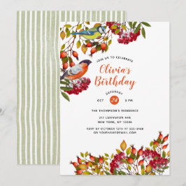 Botanische Planten en vogeldagenuitnodiging Kaart