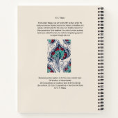 Botanische pochoirpatroon in Art Nouveau Notitieboek (Achterkant)