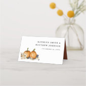 Botanische pompoen rustieke herfst herfst bruiloft (Achterkant)