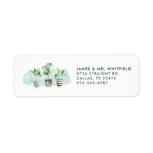 Botanische potten Planten Chique retouradres Etiket