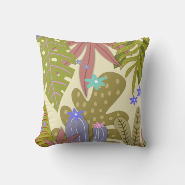 Botanische print #7 kussen (Voorkant)