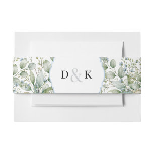 Botanische print uitnodigingen wikkel