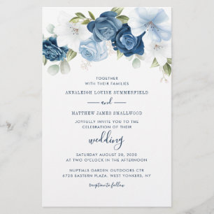 Botanische puistblauw Grieks budget bruiloft Briefpapier