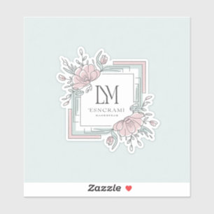  Botanische QR-code Custom Business Square S Sticker