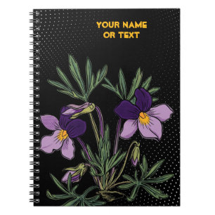 Botanische Rebel: De Vogelpoot Violet Pop Art Notitieboek
