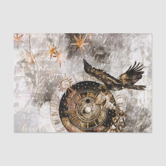 botanische retro Victoriaans ouderdom Tissuepapier (Voorkant)