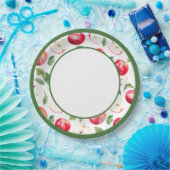 Botanische rode appel boomgaard papier Bord (Feest)