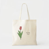 Botanische rode tulp pastel bloem tote bag (Voorkant)
