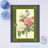 Botanische Rode Witte Rozen Custom Flyer (Enkel)