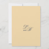 Botanische roze blauwe lente wilde bloemen bruilof kaart (Achterkant)