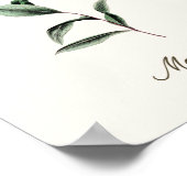 Botanische  roze bloei-schrijfmachine poster (Hoek)