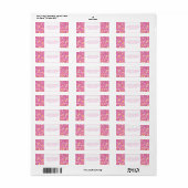 Botanische roze bloemkool Adres voor retourzending Etiket (Full Sheet)