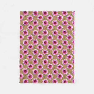 Botanische roze Dahlia-ventilator op elke kleur Fleece Deken