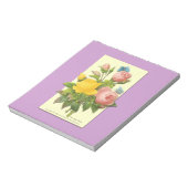 Botanische Roze Gele Rozen Notitieblok (Gedraaid)