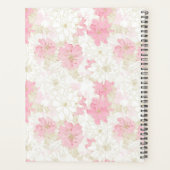 Botanische roze gouden bloemen planner (Achterkant)