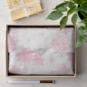 Botanische roze gouden bloemen tissuepapier (Geschenk)