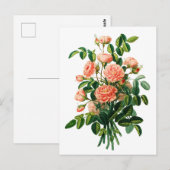 Botanische roze Peony Bokeh Briefkaart (Voorkant / Achterkant)
