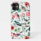 Botanische roze rode en groene bloemen Case-Mate iPhone case (Achterkant)