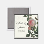 Botanische roze roze, bruiloft sparen de Datum Mag Magneet (Voorkant / Achterkant)